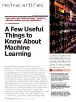 A Few Useful Things to Know About Machine Learning