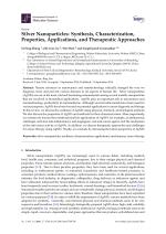 Silver Nanoparticles: Synthesis, Characterization, Properties, Applications, and Therapeutic Approaches