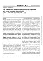 Use of within-array replicate spots for assessing differential expression in microarray experiments