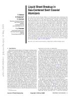 Liquid Sheet Breakup in Gas-Centered Swirl Coaxial Atomizers