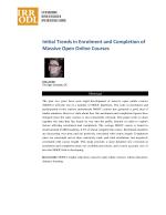 Initial Trends in Enrolment and Completion of Massive Open Online Courses