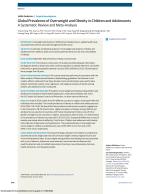 Global Prevalence of Overweight and Obesity in Children and Adolescents: A Systematic Review and Meta-Analysis