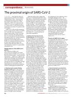The proximal origin of SARS-CoV-2