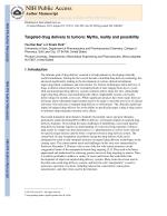 Targeted drug delivery to tumors: Myths, reality and possibility