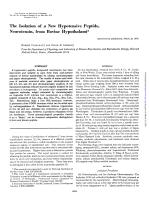 The Isolation of a New Hypotensive Peptide, Neurotensin, from Bovine Hypothalami