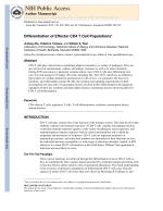 Differentiation of Effector CD4 T Cell Populations