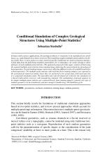 Conditional Simulation of Complex Geological Structures Using Multiple-Point Statistics