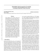 Probabilistic Backpropagation for Scalable Learning of Bayesian Neural Networks