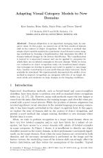 Adapting Visual Category Models to New Domains