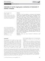Interleukin-17 and its target genes: mechanisms of interleukin-17 function in disease