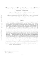 The symmetry approach to quark and lepton masses and mixing