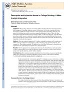 Descriptive and Injunctive Norms in College Drinking: A Meta-Analytic Integration