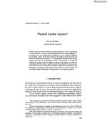 Physical Symbol Systems