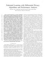 Federated Learning with Differential Privacy: Algorithms and Performance Analysis