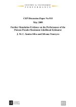 Further Simulation Evidence on the Performance of the Poisson Pseudo-Maximum Likelihood Estimator