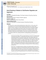 Harsh Parenting in Relation to Child Emotion Regulation and Aggression