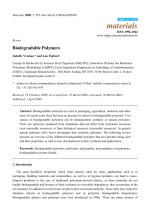 Biodegradable Polymers