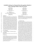 LinkNER: Linking Local Named Entity Recognition Models to Large Language Models using Uncertainty