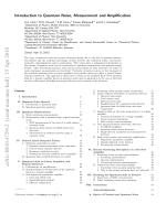 Introduction to Quantum Noise, Measurement and Amplification