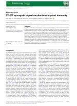 PTI-ETI synergistic signal mechanisms in plant immunity