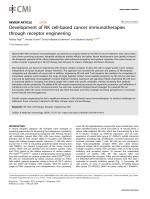 Development of NK cell-based cancer immunotherapies through receptor engineering