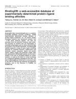 BindingDB: a web-accessible database of experimentally determined protein–ligand binding affinities