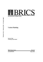 Cuckoo Hashing