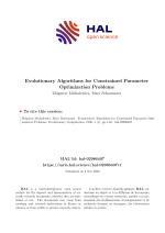 Evolutionary Algorithms for Constrained Parameter Optimization Problems