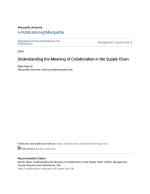 Understanding the Meaning of Collaboration in the Supply Chain