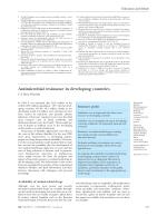 Antimicrobial resistance in developing countries
