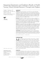 Integrating Quantitative and Qualitative Results in Health Science Mixed Methods Research Through Joint Displays