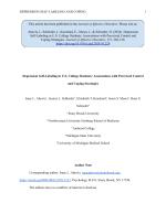 Depression Self-Labeling in U.S. College Students: Associations with Perceived Control and Coping Strategies