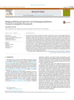 Bridging differing perspectives on technological platforms: Toward an integrative framework
