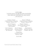 AUTO 2000 : CONTINUATION AND BIFURCATION SOFTWARE FOR ORDINARY DIFFERENTIAL EQUATIONS (with HomCont)