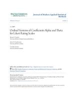Ordinal Versions of Coefficients Alpha and Theta for Likert Rating Scales