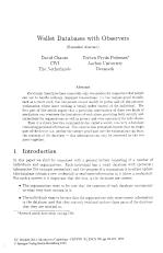 Wallet Databases with Observers