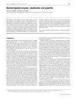 Bacterial lipolytic enzymes: classification and properties