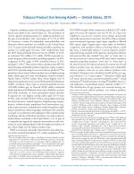 Tobacco Product Use Among Adults — United States, 2019