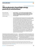 Silicon photonics-based high-energy passively Q-switched laser
