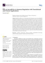 Role of microRNAs in Immune Regulation with Translational and Clinical Applications