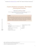Erasers of Histone Acetylation: The Histone Deacetylase Enzymes