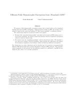 Efficient Fully Homomorphic Encryption from (Standard) LWE*