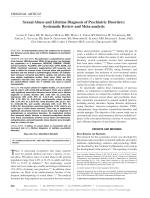 Sexual Abuse and Lifetime Diagnosis of Psychiatric Disorders: Systematic Review and Meta-analysis