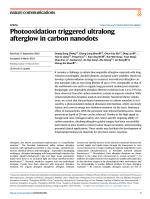 Photooxidation triggered ultralong afterglow in carbon nanodots