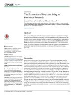 The Economics of Reproducibility in Preclinical Research