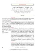 Glycated Hemoglobin, Diabetes, and Cardiovascular Risk in Nondiabetic Adults