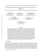 Combining Knowledge Graphs and Large Language Models