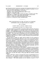 THE MAINTENANCE OF THE ACCURACY OF PROTEIN SYNTHESIS AND ITS RELEVANCE TO AGEING