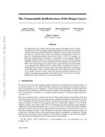 The Unreasonable Ineffectiveness of the Deeper Layers