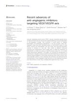 Recent advances of anti-angiogenic inhibitors targeting VEGF/VEGFR axis